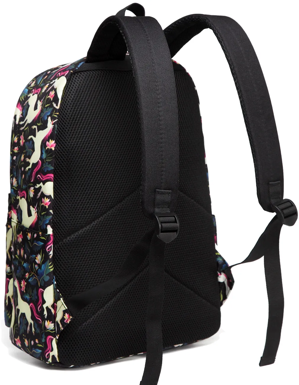 Fashion Women Backpack Girls VASCHY Classic Water Resistant Floral School Backpack 15Inch Laptop Casual Daypack Unicorn Backpack