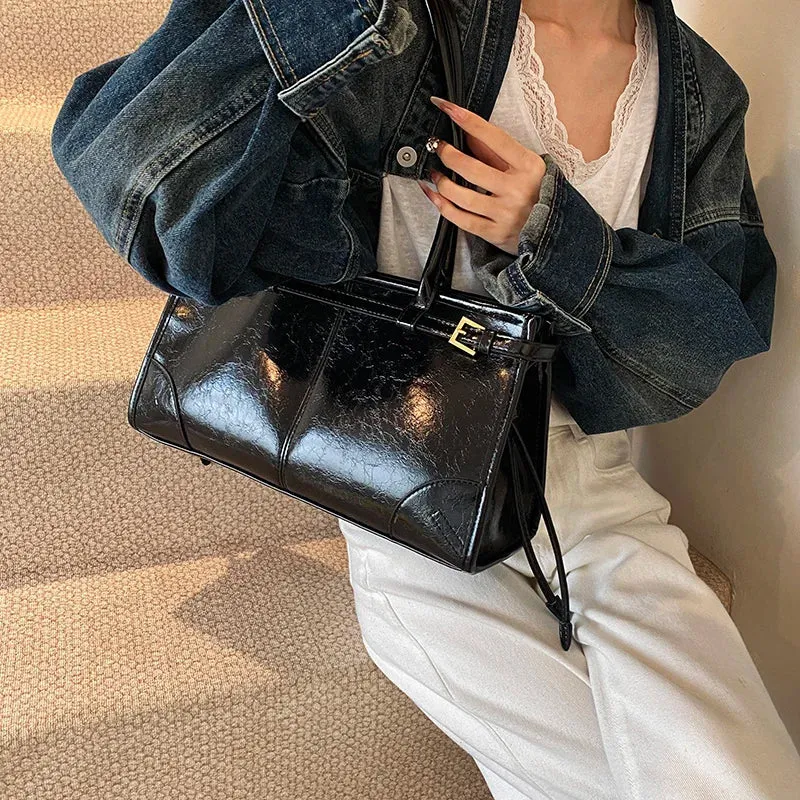 Faux Leather Retro Underarm Bags