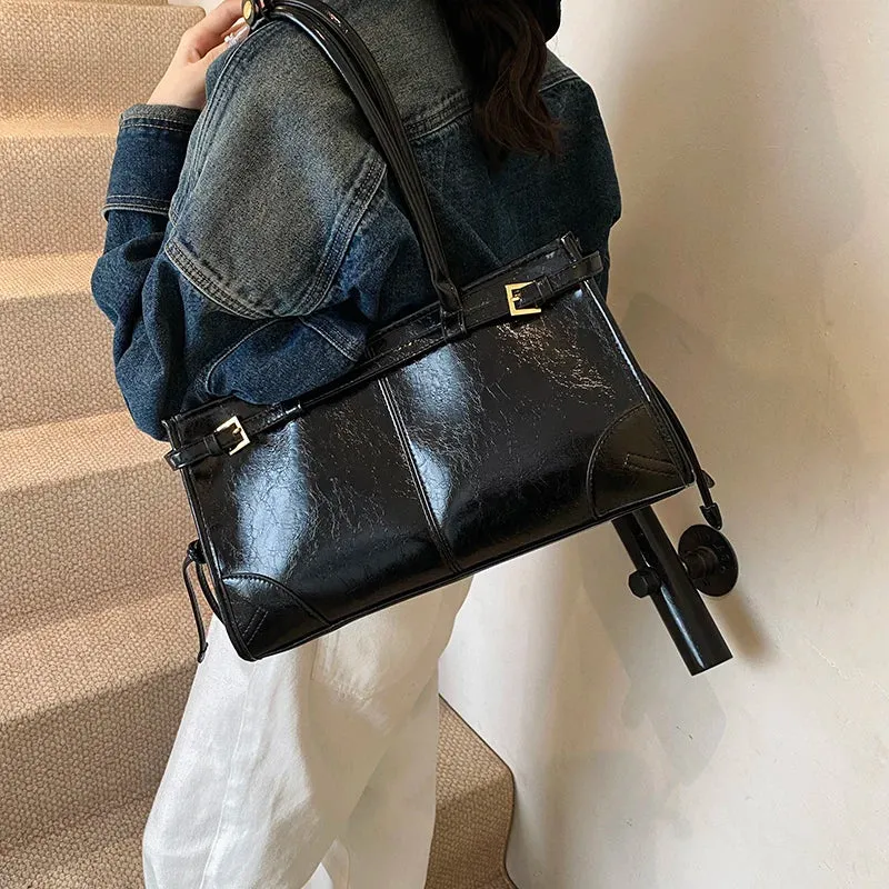 Faux Leather Retro Underarm Bags