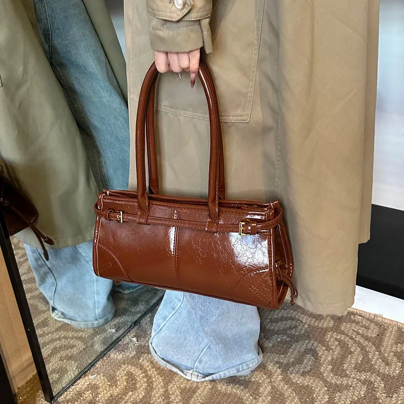 Faux Leather Retro Underarm Bags