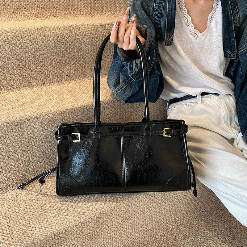 Faux Leather Retro Underarm Bags