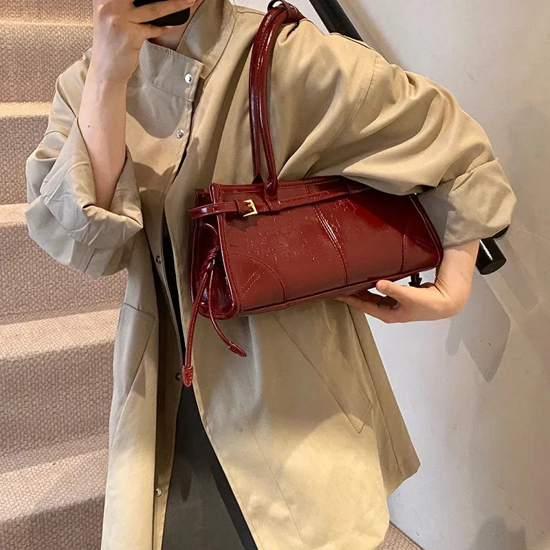 Faux Leather Retro Underarm Bags