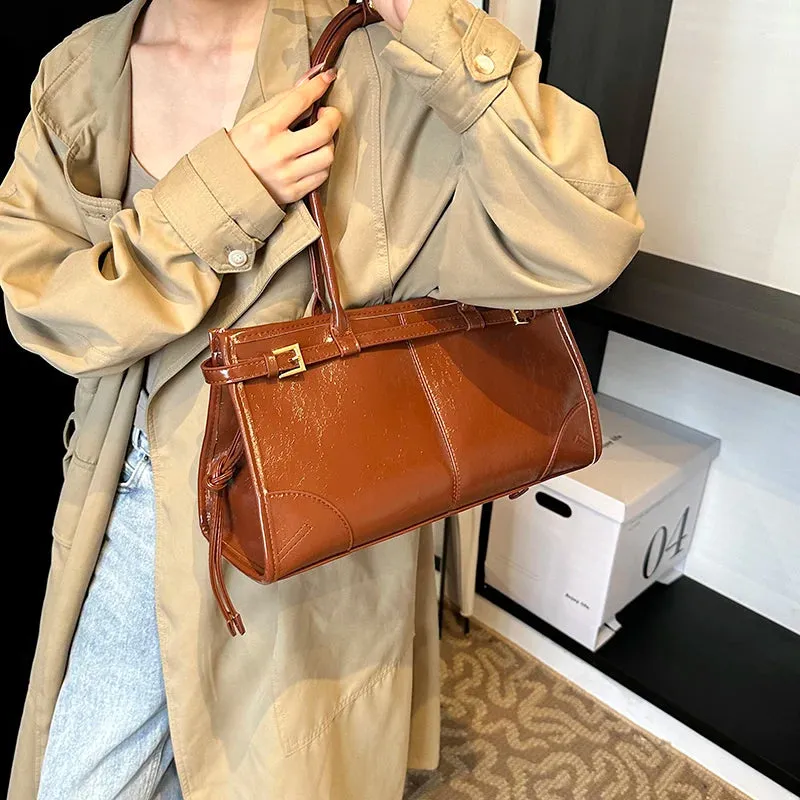 Faux Leather Retro Underarm Bags