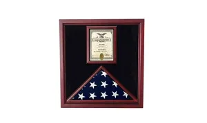 Flag and Document Case for hanging medals and other memorabilia - Vertical 8 1/2 x 11