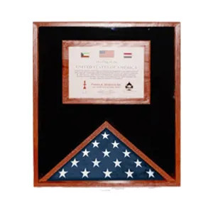 Flag Display Case - Cherry Material.