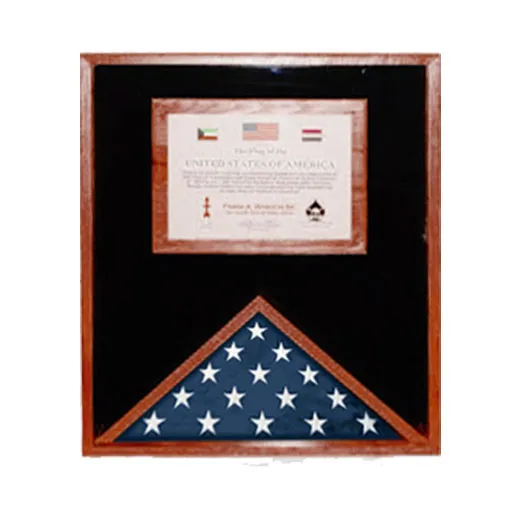 Flag Display Case - Cherry Material.