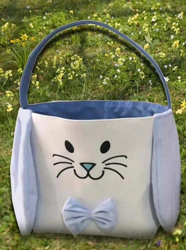 Floppy Ear Bunny Bow Easter Basket