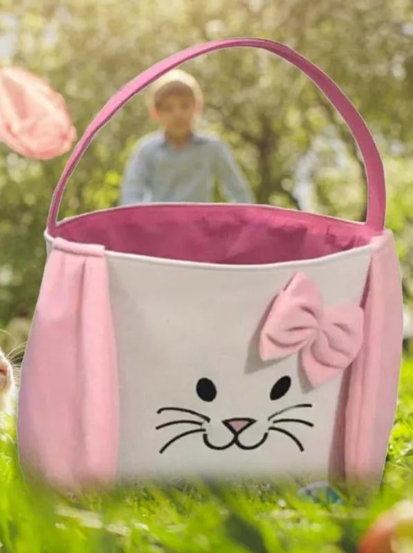 Floppy Ear Bunny Bow Easter Basket