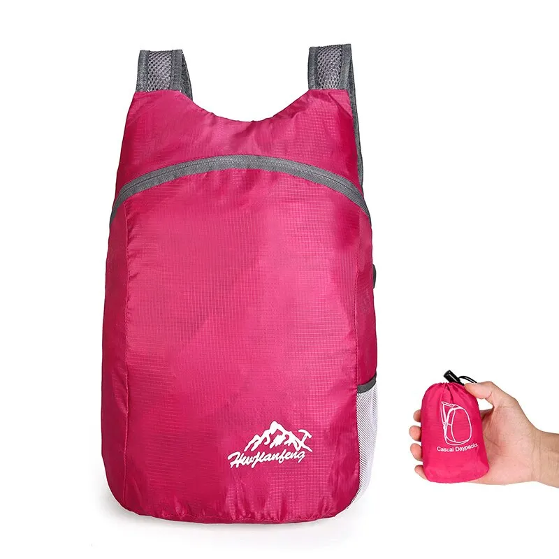 Foldable 15L Waterproof Travel Backpack, Men Women Hiking Backpack, Female Sport Bags, Outdoor