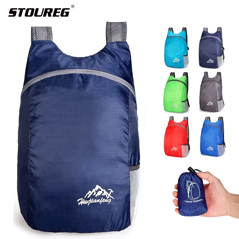 Foldable 15L Waterproof Travel Backpack, Men Women Hiking Backpack, Female Sport Bags, Outdoor