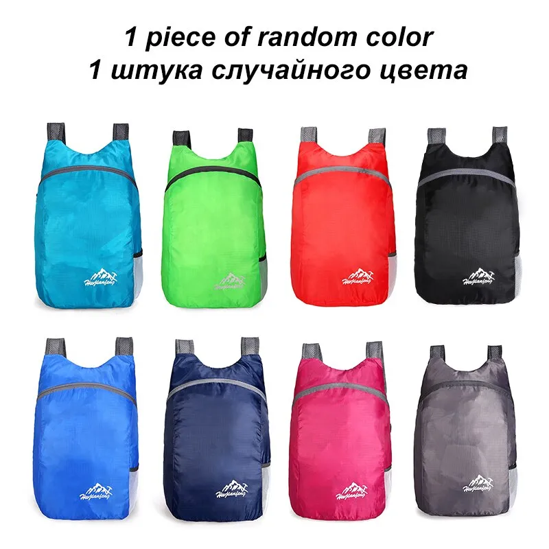 Foldable 15L Waterproof Travel Backpack, Men Women Hiking Backpack, Female Sport Bags, Outdoor