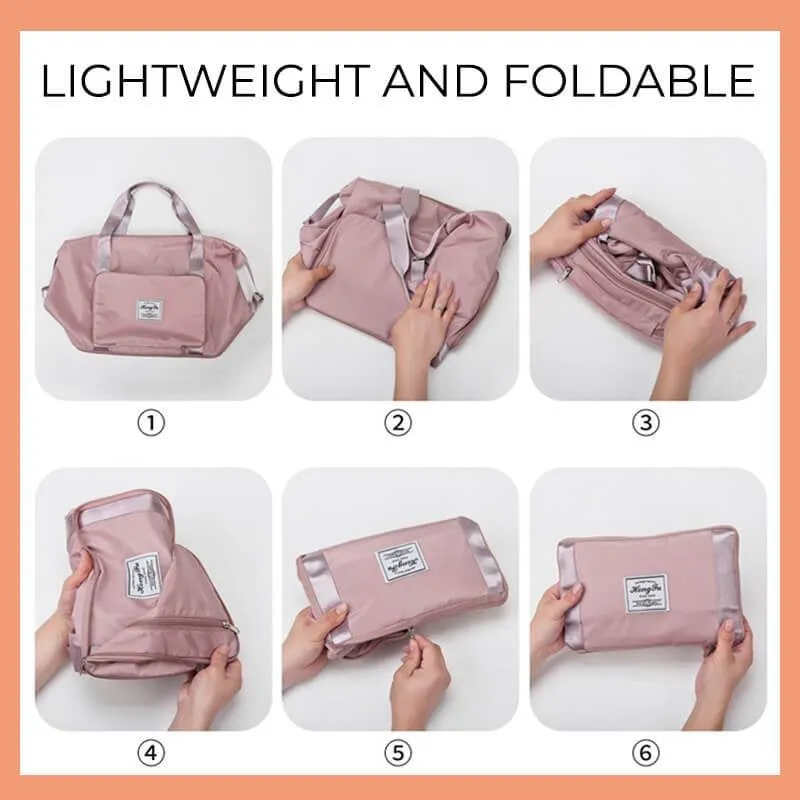 Foldable Organizer Travel Bag Waterproof Large Capacity Gym Bag