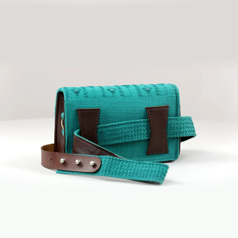 Forest Green Boho Affair Sling and waist Bag