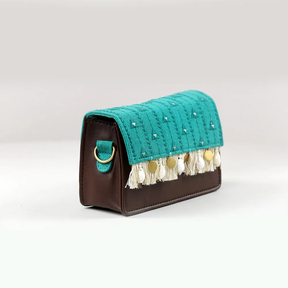 Forest Green Boho Affair Sling and waist Bag