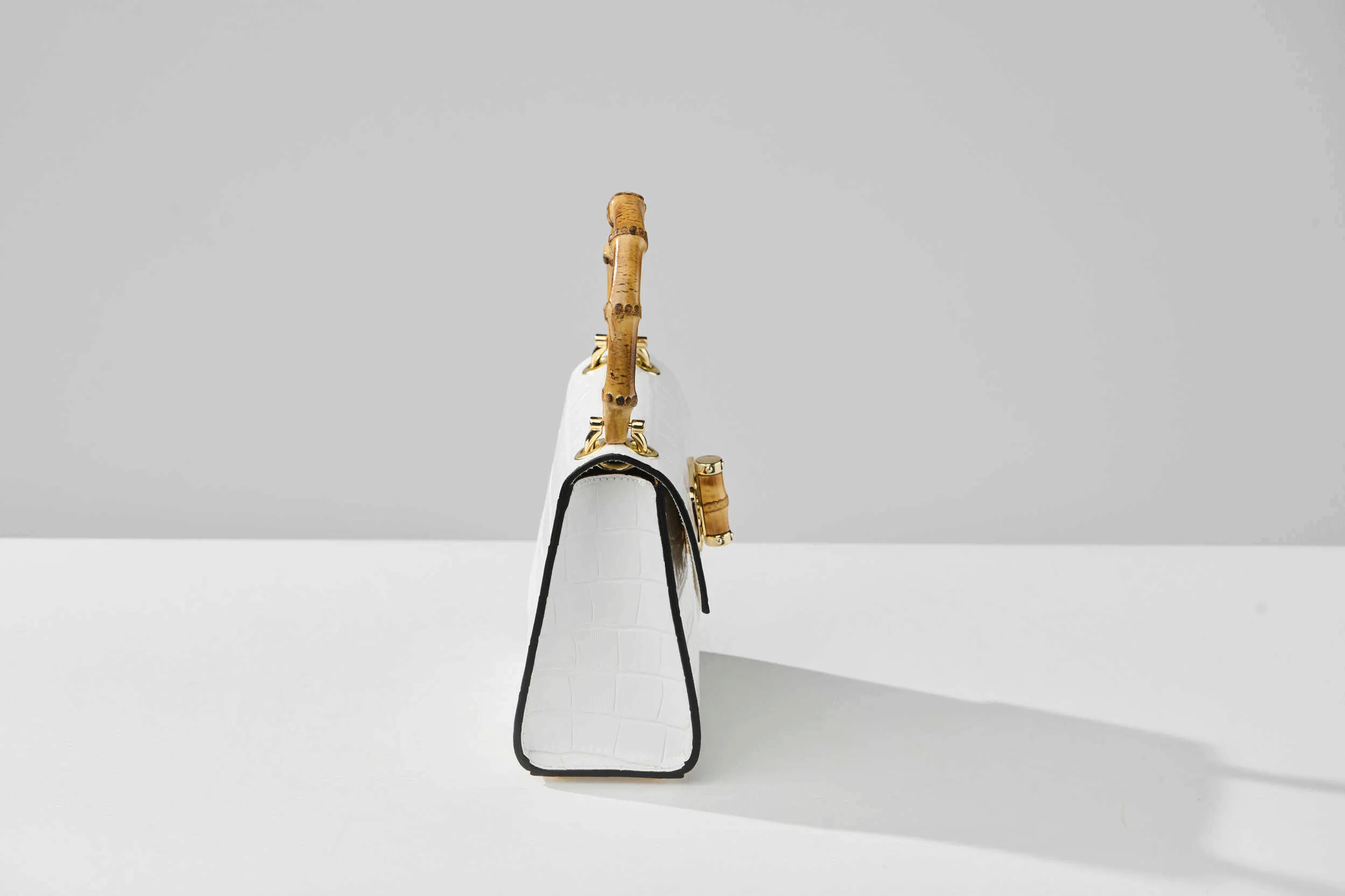 Gaia Top Handle Mini Bag Blanco