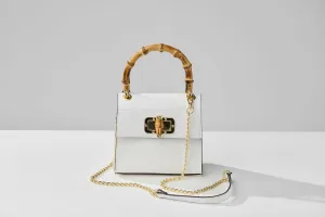 Gaia Top Handle Mini Bag Blanco