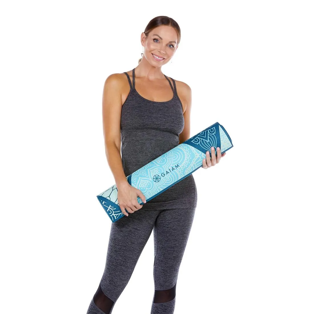 Gaiam Premium Support Yoga Mat - 6mm - Sea Glass