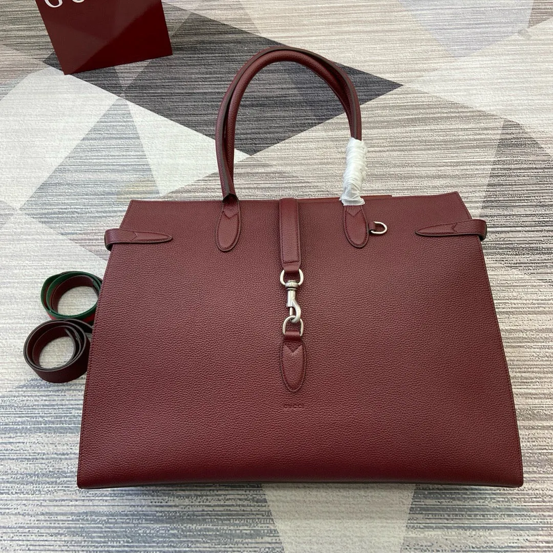 GC696 Large Tote Bag with Hook Closure /  19.7"W x 13.8"H x 6.3"D / HIGHEST QUALITY VERSION