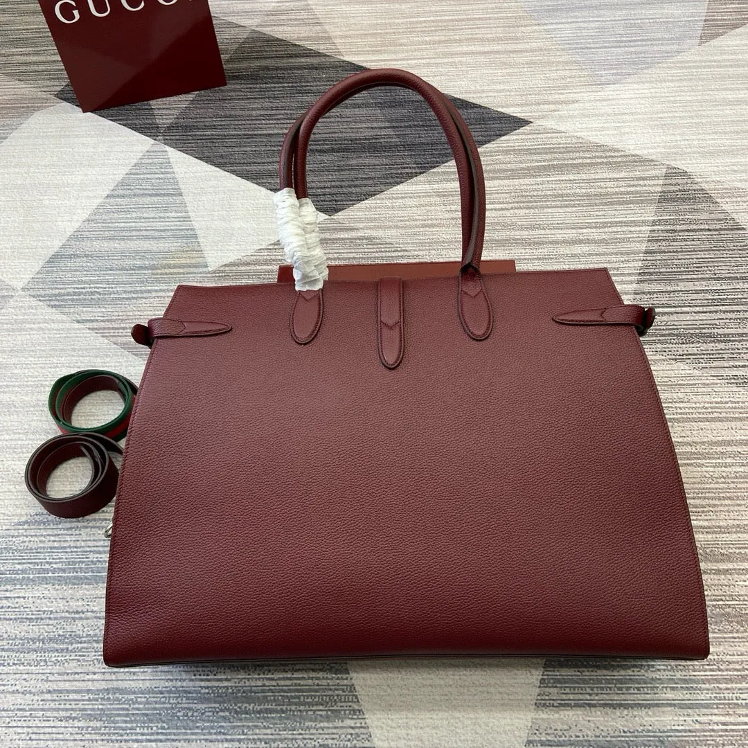 GC696 Large Tote Bag with Hook Closure /  19.7"W x 13.8"H x 6.3"D / HIGHEST QUALITY VERSION