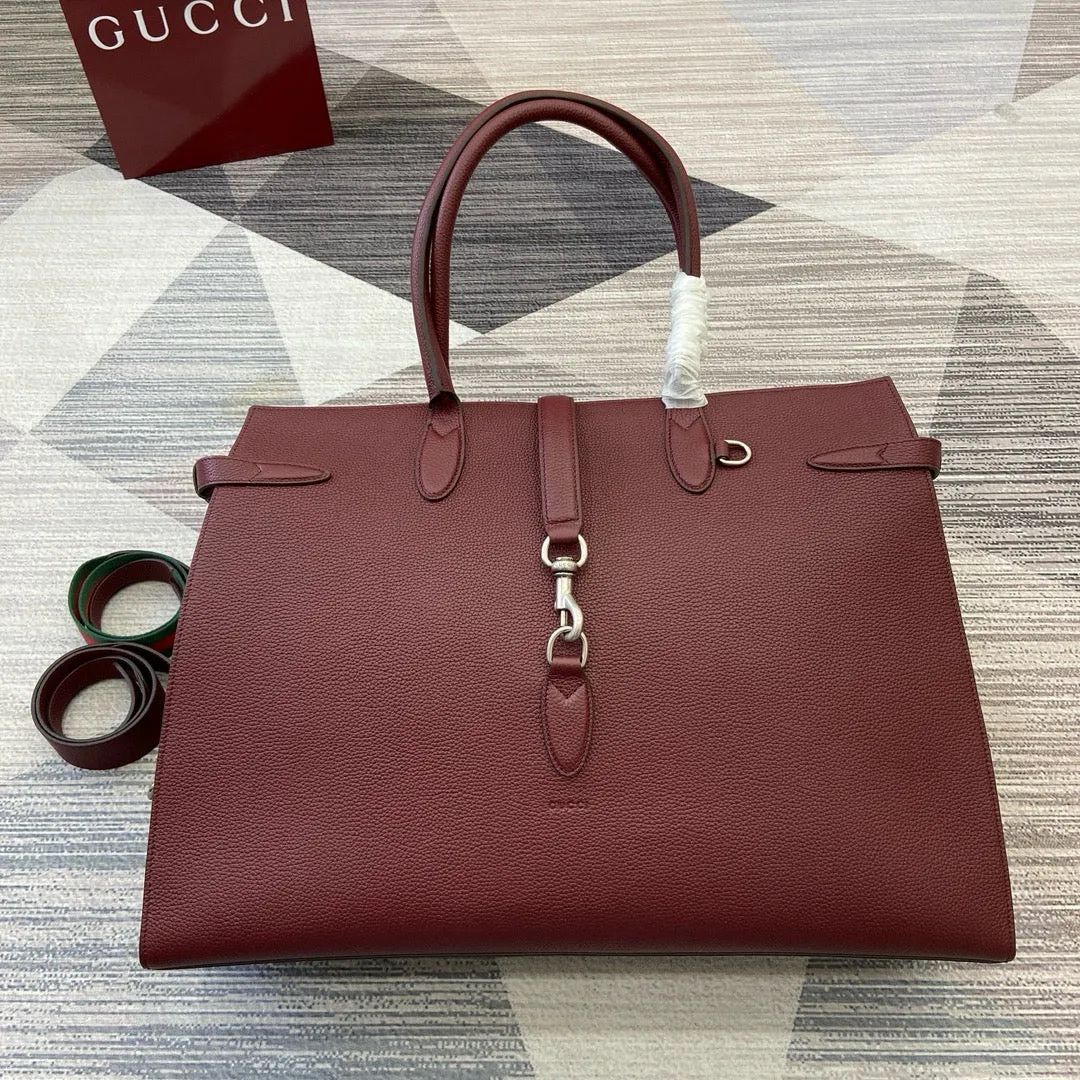 GC696 Large Tote Bag with Hook Closure /  19.7"W x 13.8"H x 6.3"D / HIGHEST QUALITY VERSION