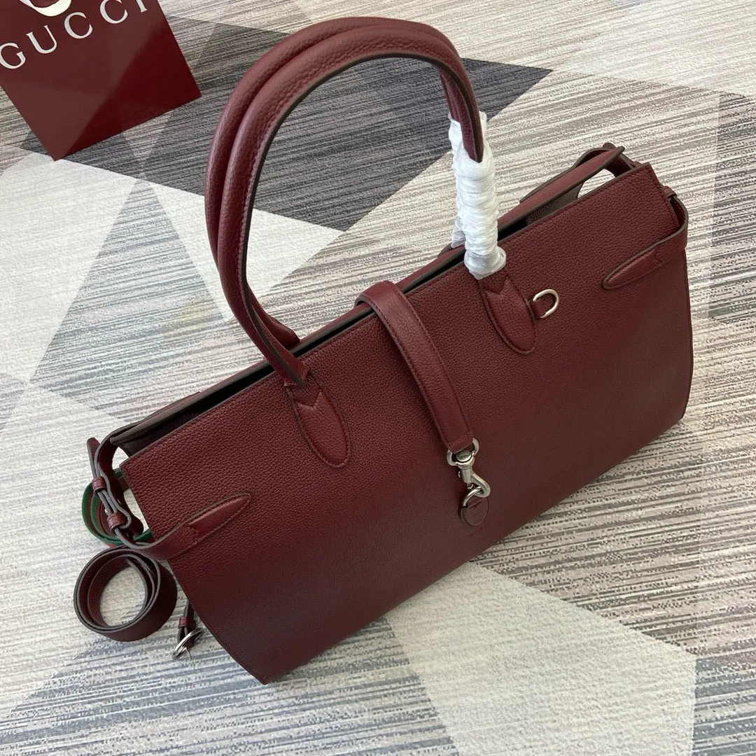 GC696 Large Tote Bag with Hook Closure /  19.7"W x 13.8"H x 6.3"D / HIGHEST QUALITY VERSION