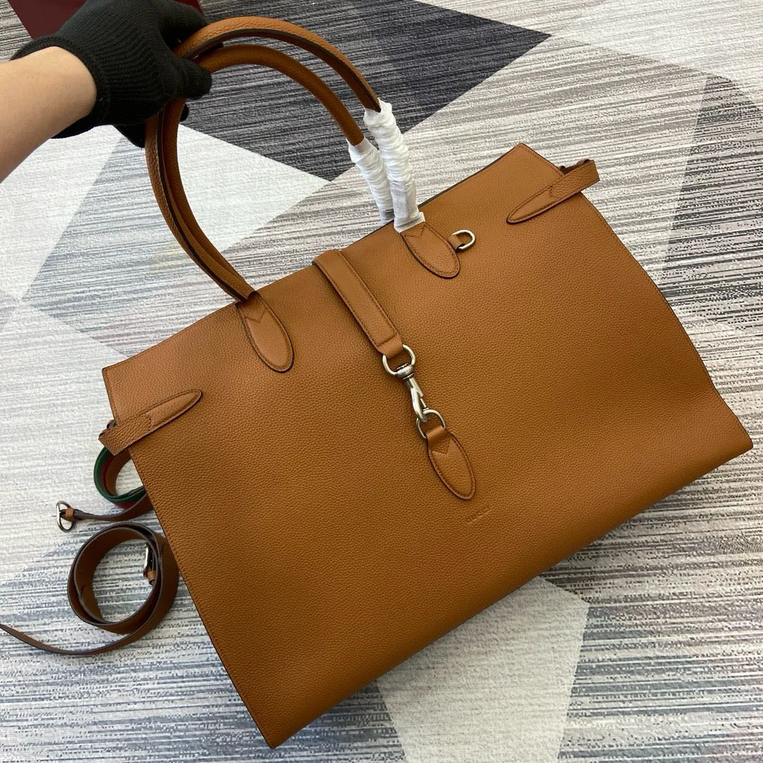GC697 Large Tote Bag with Hook Closure /  19.7"W x 13.8"H x 6.3"D / HIGHEST QUALITY VERSION