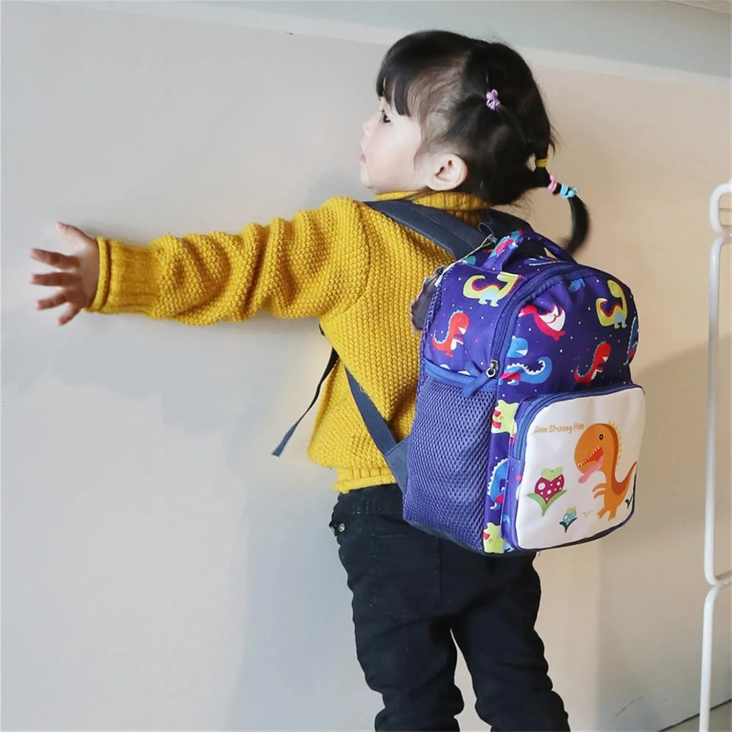 Generisch Bag Women's Travel Backpack Hand Luggage Aeroplane School Season Student Backpack Funny Cute Dinosaur Pattern Colourful Fashion Children's Cartoon School Backpack Women's Waterproof