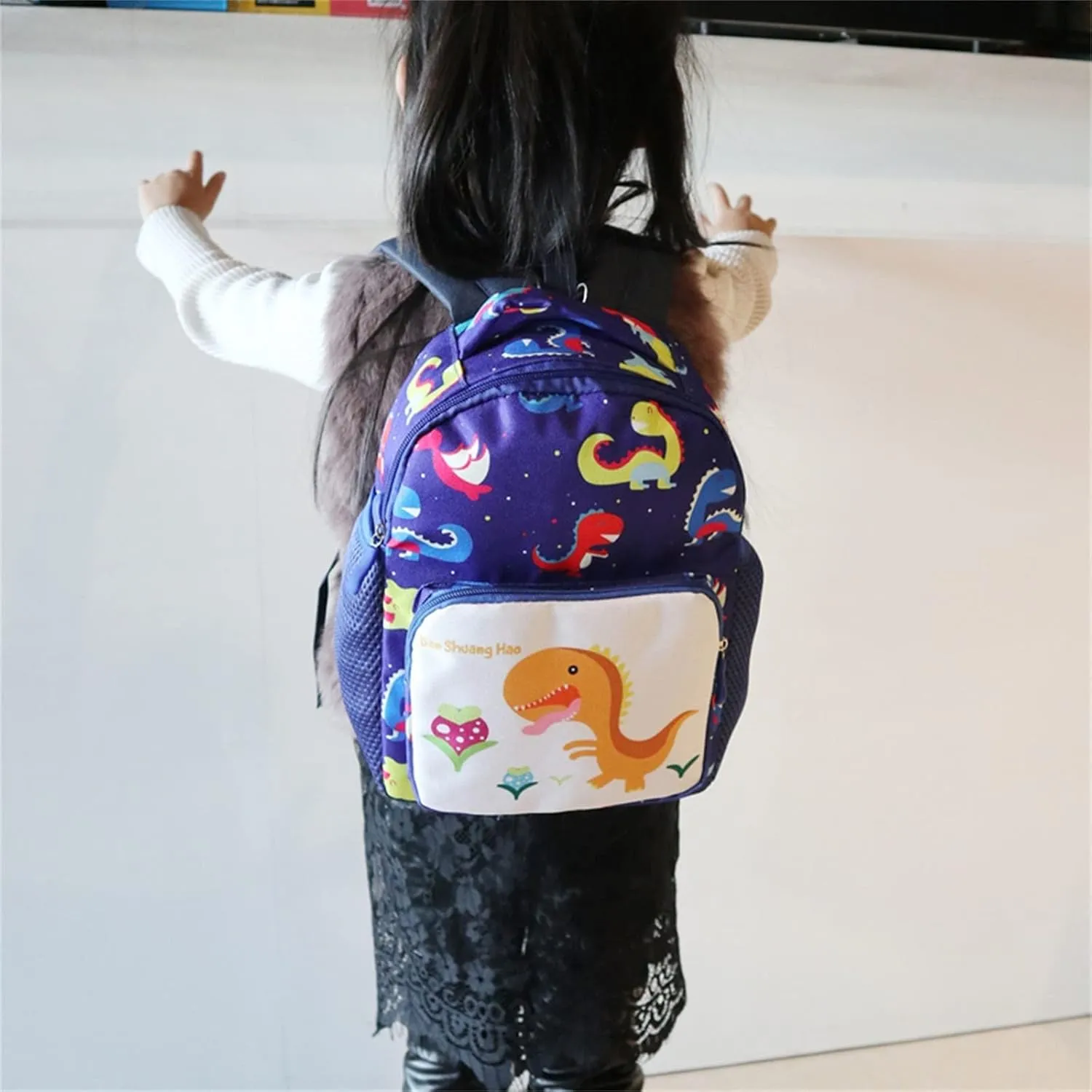 Generisch Bag Women's Travel Backpack Hand Luggage Aeroplane School Season Student Backpack Funny Cute Dinosaur Pattern Colourful Fashion Children's Cartoon School Backpack Women's Waterproof