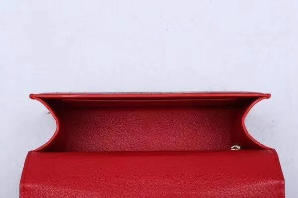 Genuine Crocodile  Leather Top Handle Cross Body Bag Red