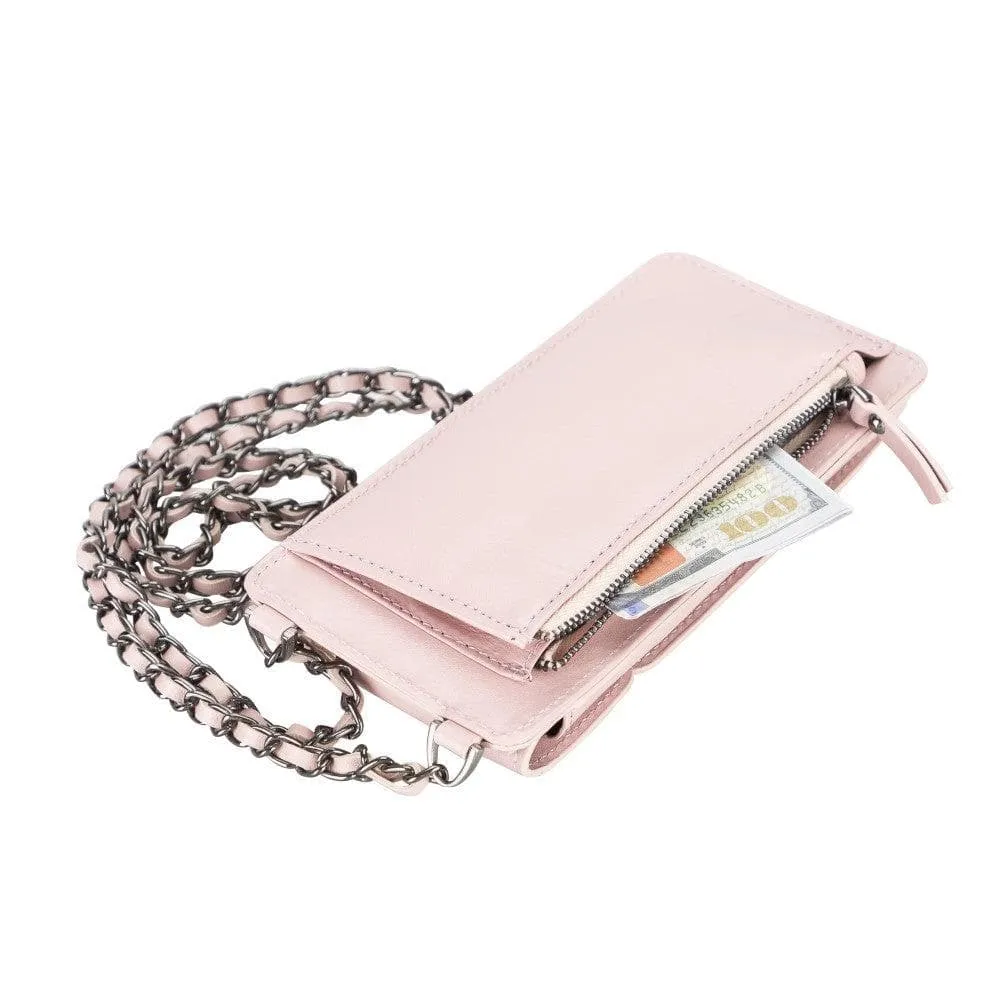 Genuine Leather Crossbody Phone Bag, Personalization Cellphone Purse, iPhone Card Holder Wallet, Best Leather Cross Body Phone Pouch