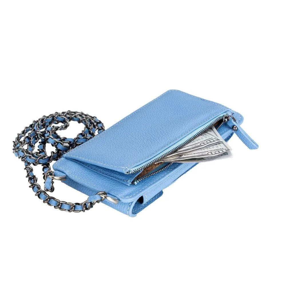 Genuine Leather Crossbody Phone Bag, Personalization Cellphone Purse, iPhone Card Holder Wallet, Best Leather Cross Body Phone Pouch