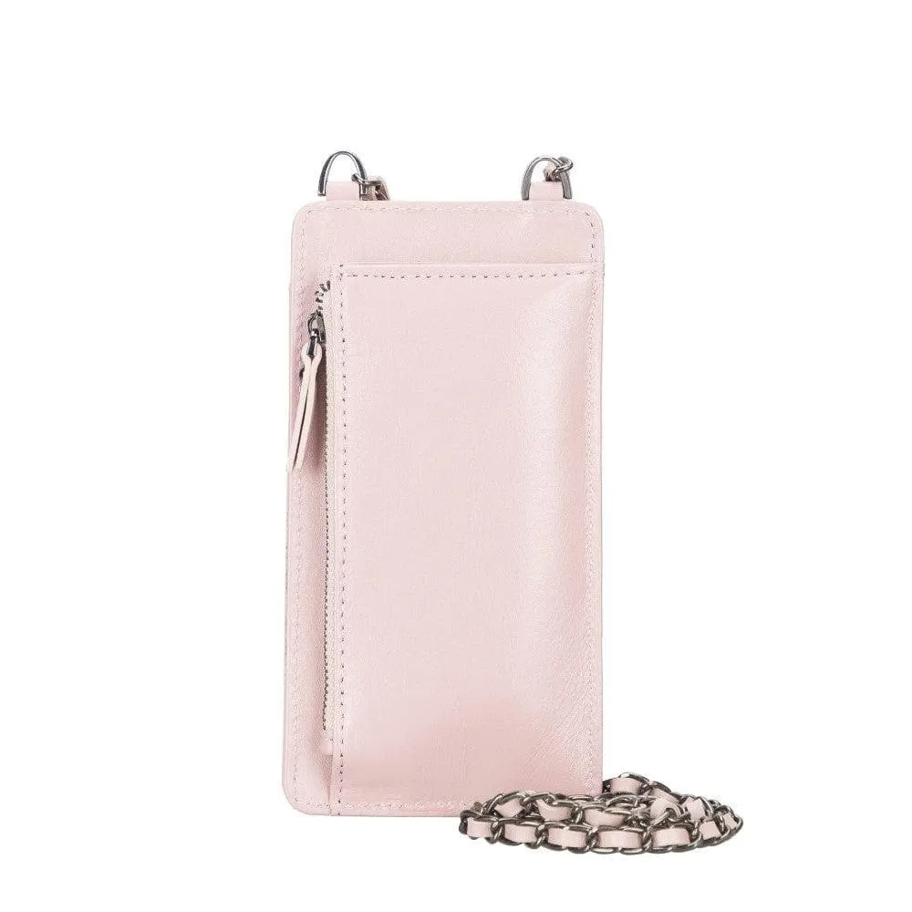 Genuine Leather Crossbody Phone Bag, Personalization Cellphone Purse, iPhone Card Holder Wallet, Best Leather Cross Body Phone Pouch