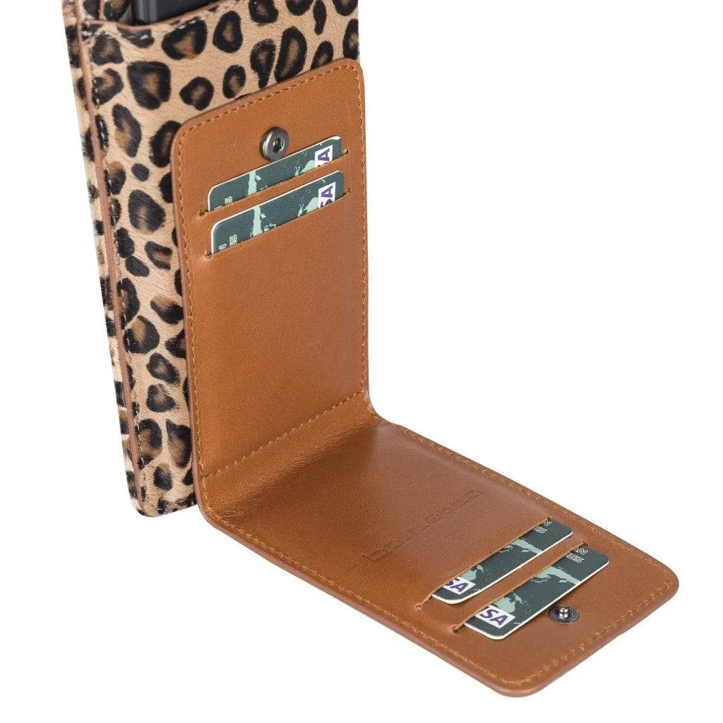 Genuine Leather Crossbody Phone Bag, Personalization Cellphone Purse, iPhone Card Holder Wallet, Best Leather Cross Body Phone Pouch