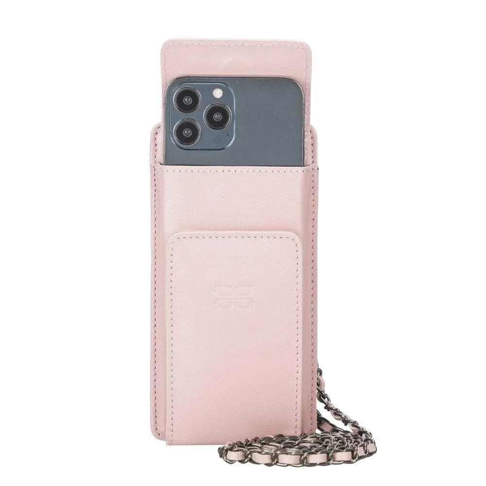 Genuine Leather Crossbody Phone Bag, Personalization Cellphone Purse, iPhone Card Holder Wallet, Best Leather Cross Body Phone Pouch