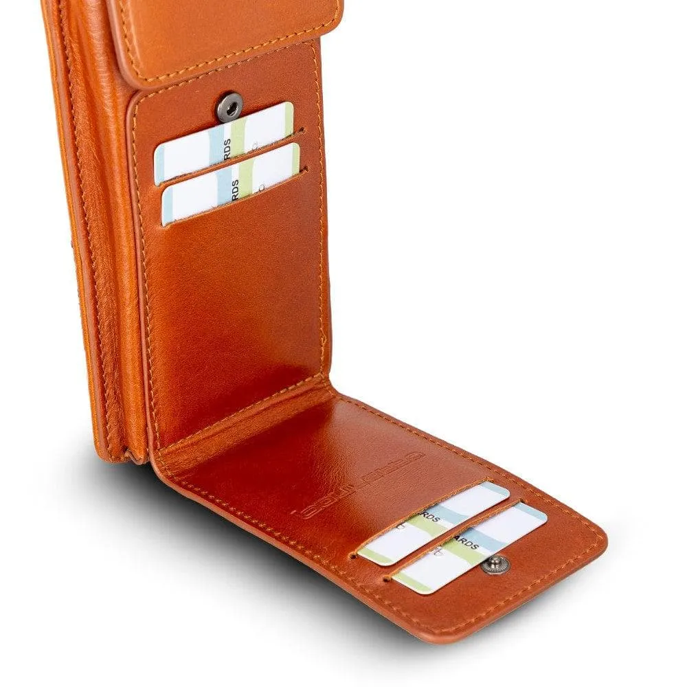 Genuine Leather Crossbody Phone Bag, Personalization Cellphone Purse, iPhone Card Holder Wallet, Best Leather Cross Body Phone Pouch