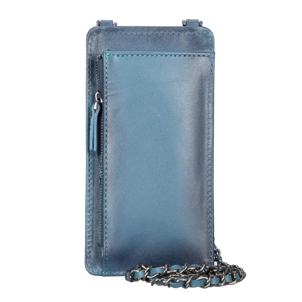 Genuine Leather Crossbody Phone Bag, Personalization Cellphone Purse, iPhone Card Holder Wallet, Best Leather Cross Body Phone Pouch