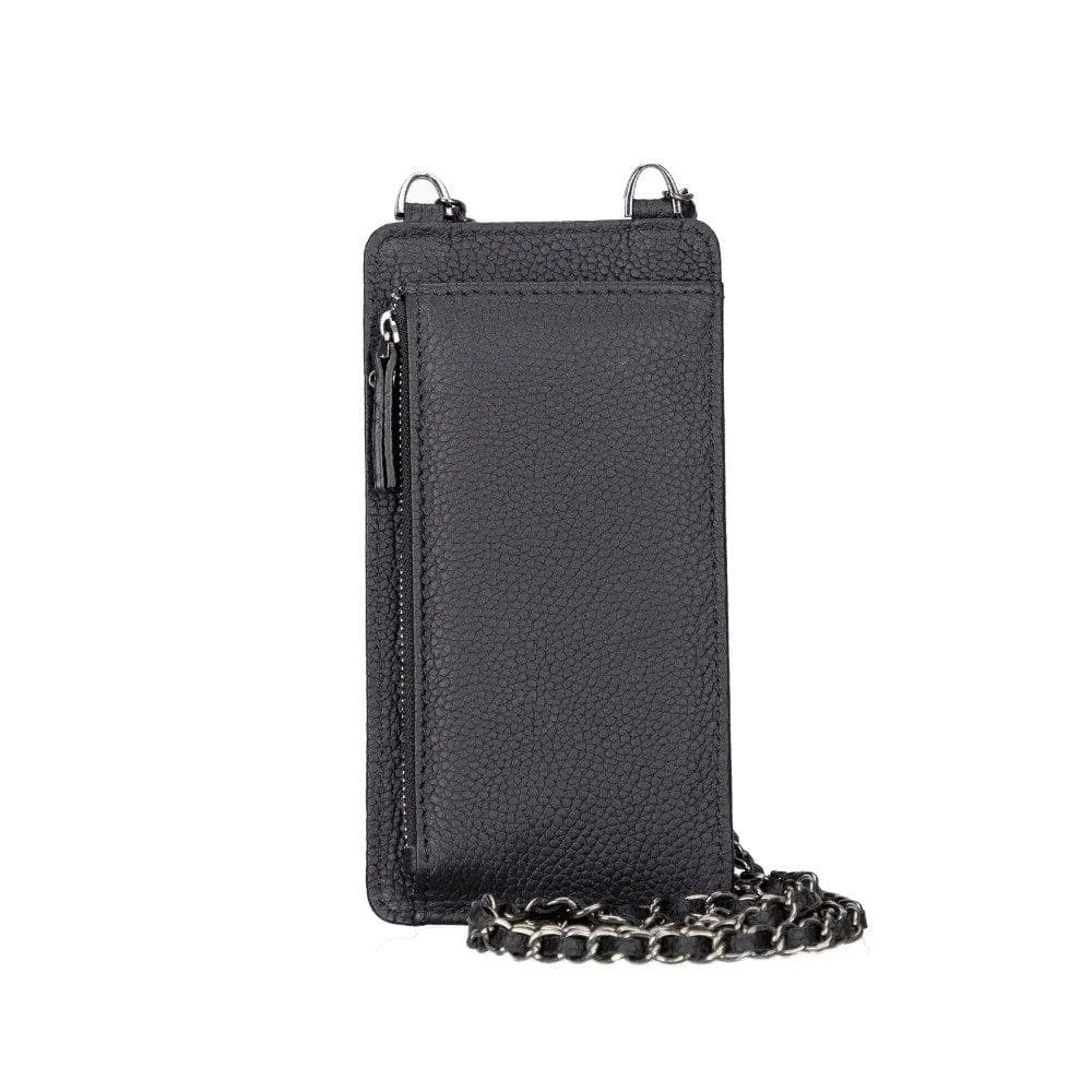 Genuine Leather Crossbody Phone Bag, Personalization Cellphone Purse, iPhone Card Holder Wallet, Best Leather Cross Body Phone Pouch