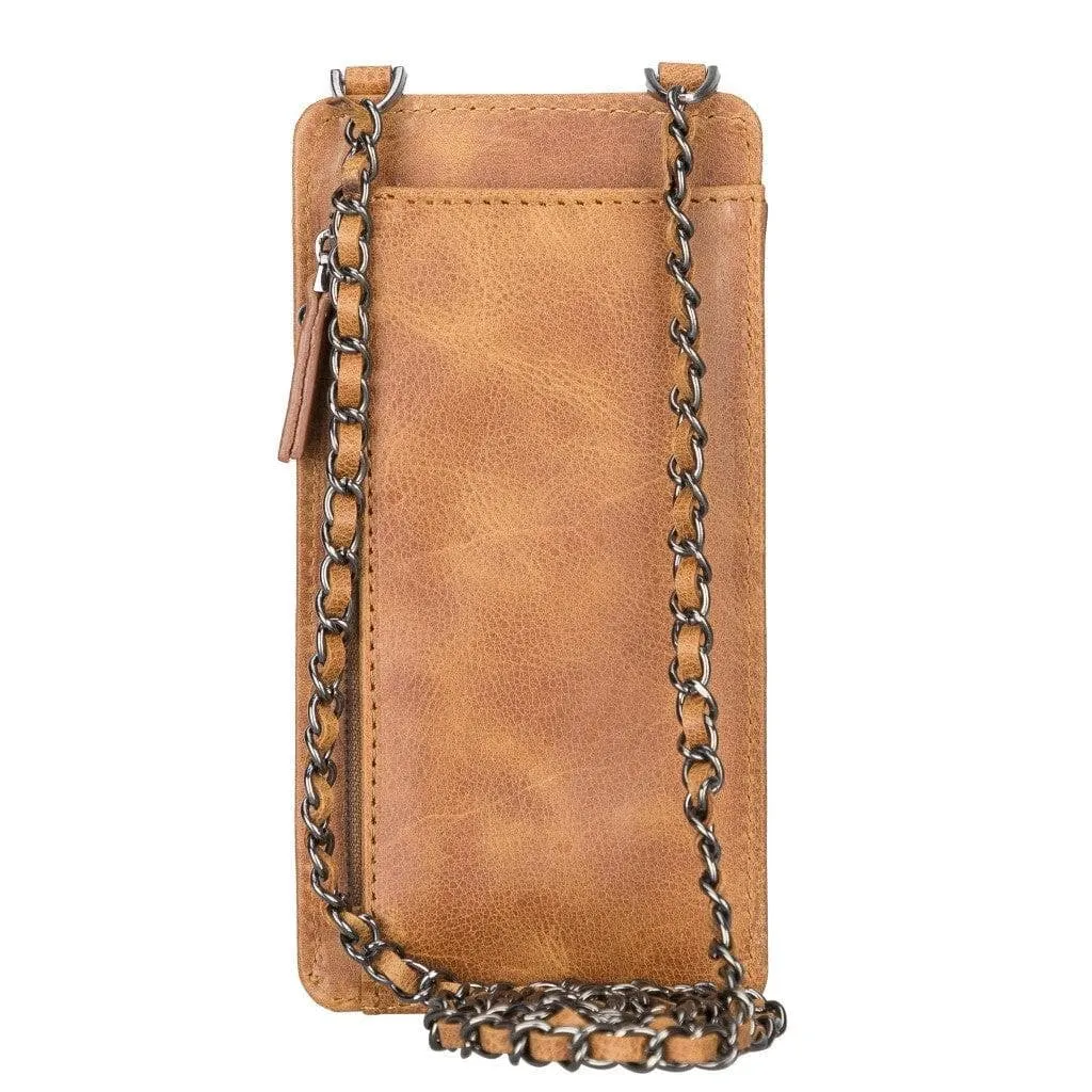 Genuine Leather Crossbody Phone Bag, Personalization Cellphone Purse, iPhone Card Holder Wallet, Best Leather Cross Body Phone Pouch