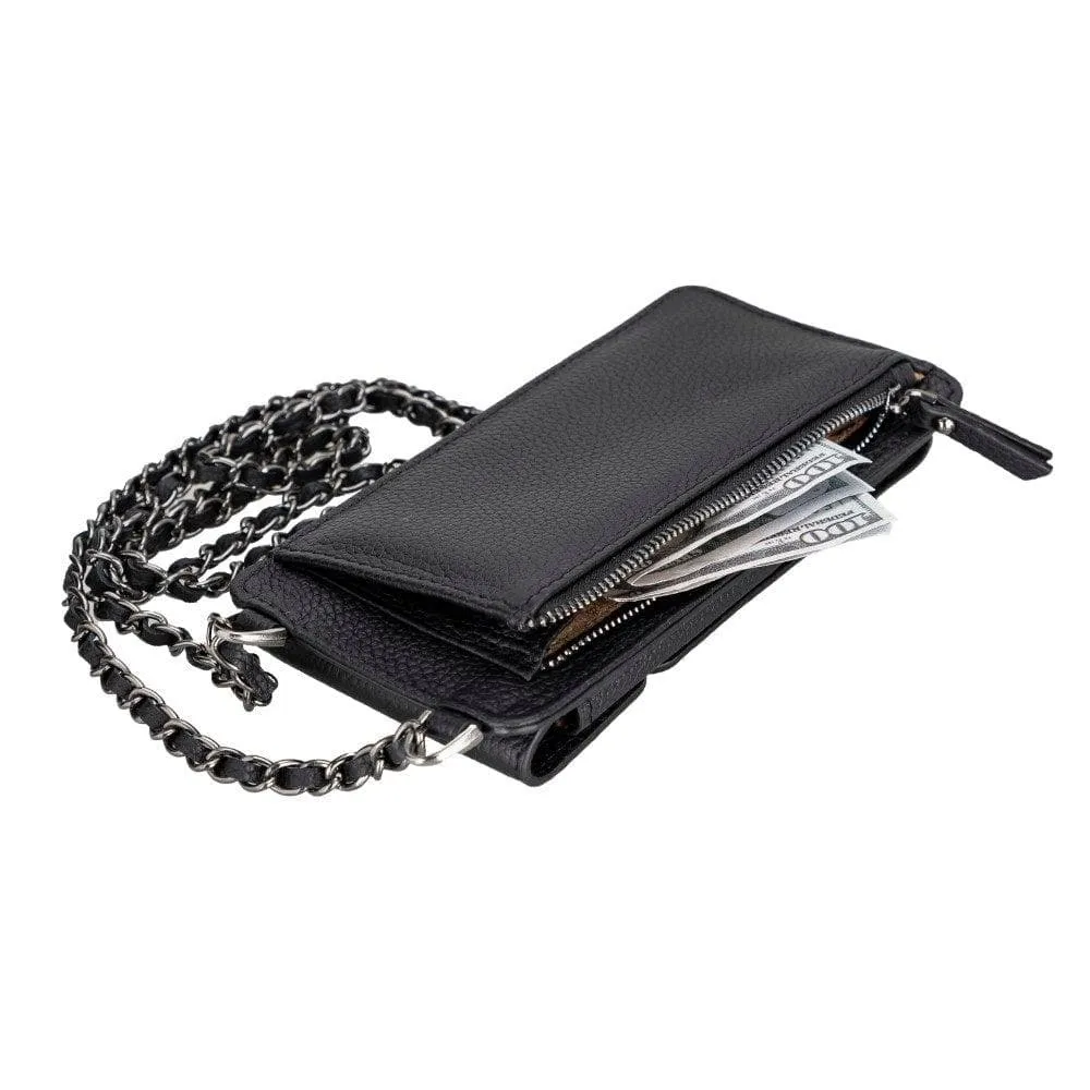 Genuine Leather Crossbody Phone Bag, Personalization Cellphone Purse, iPhone Card Holder Wallet, Best Leather Cross Body Phone Pouch