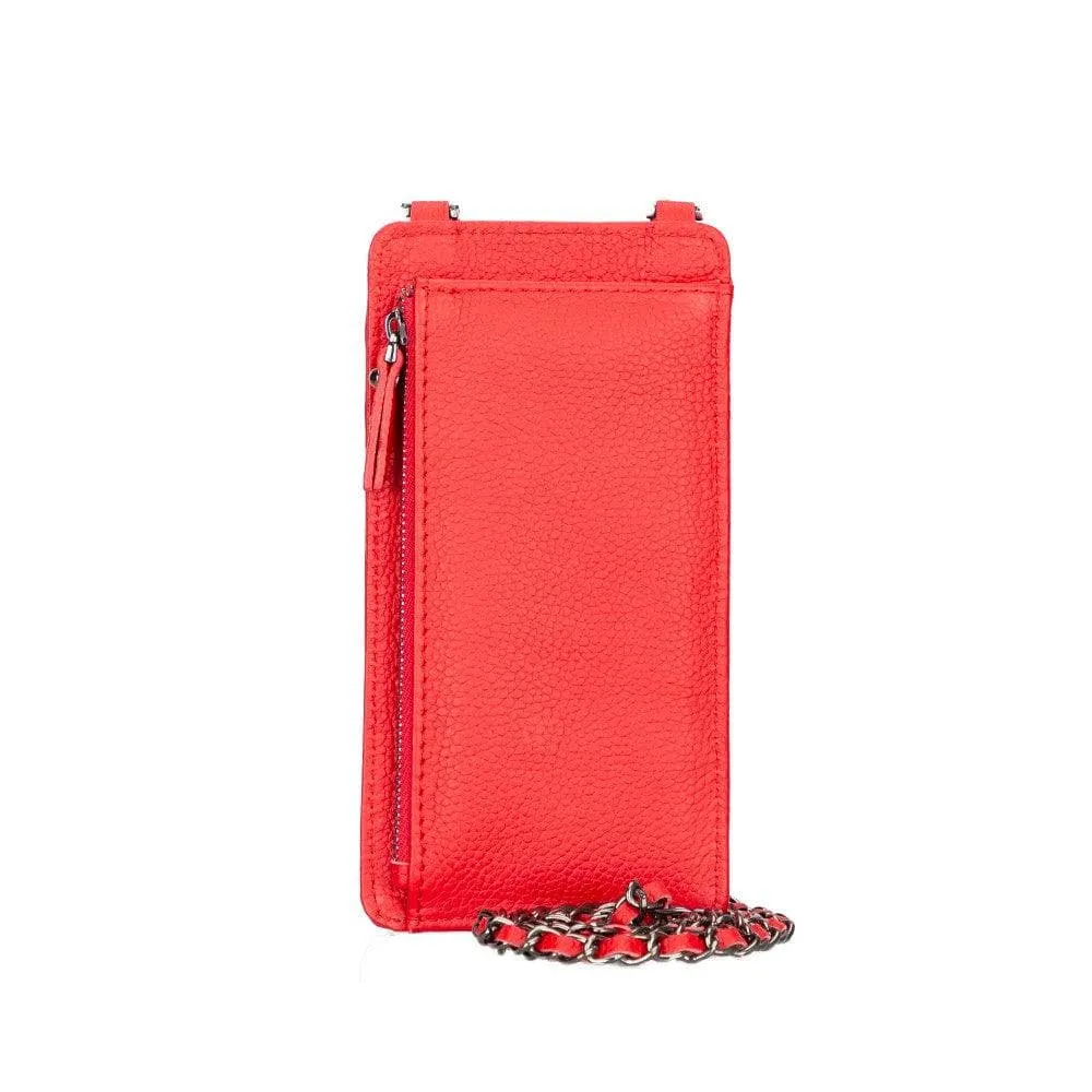 Genuine Leather Crossbody Phone Bag, Personalization Cellphone Purse, iPhone Card Holder Wallet, Best Leather Cross Body Phone Pouch