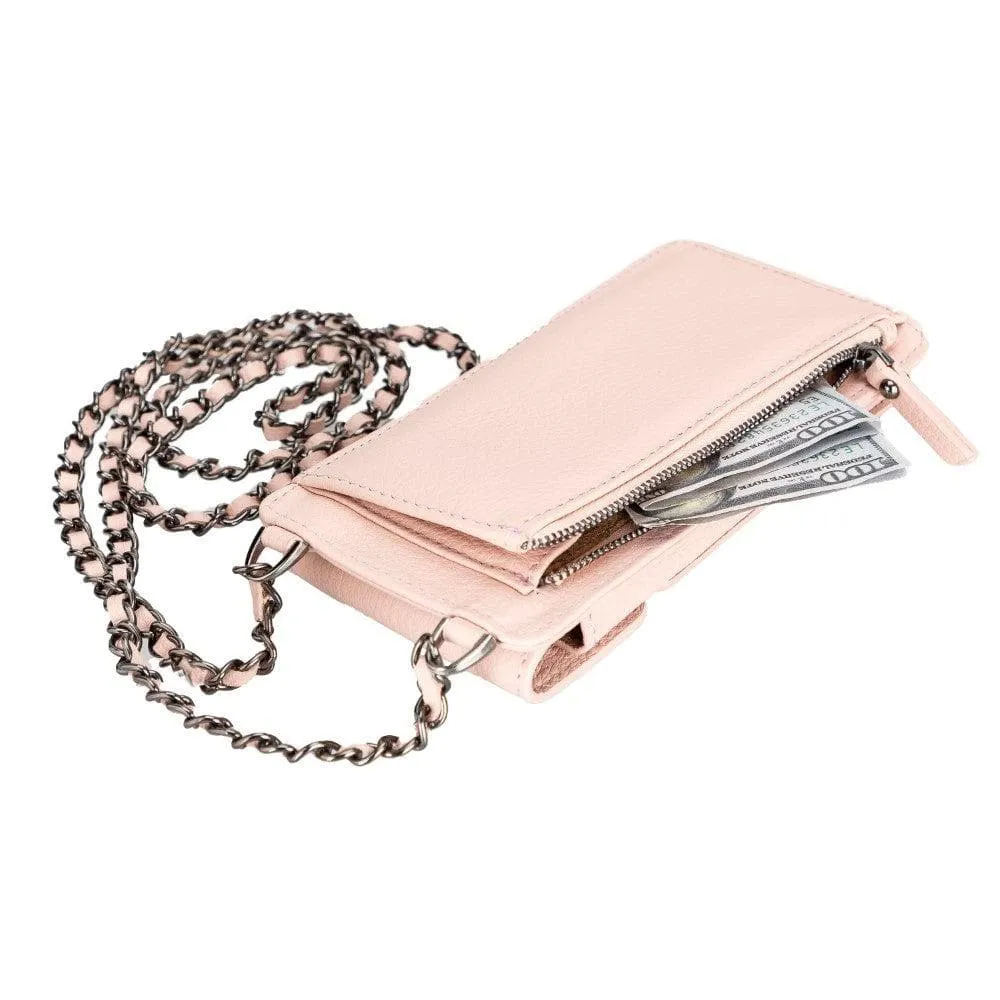 Genuine Leather Crossbody Phone Bag, Personalization Cellphone Purse, iPhone Card Holder Wallet, Best Leather Cross Body Phone Pouch