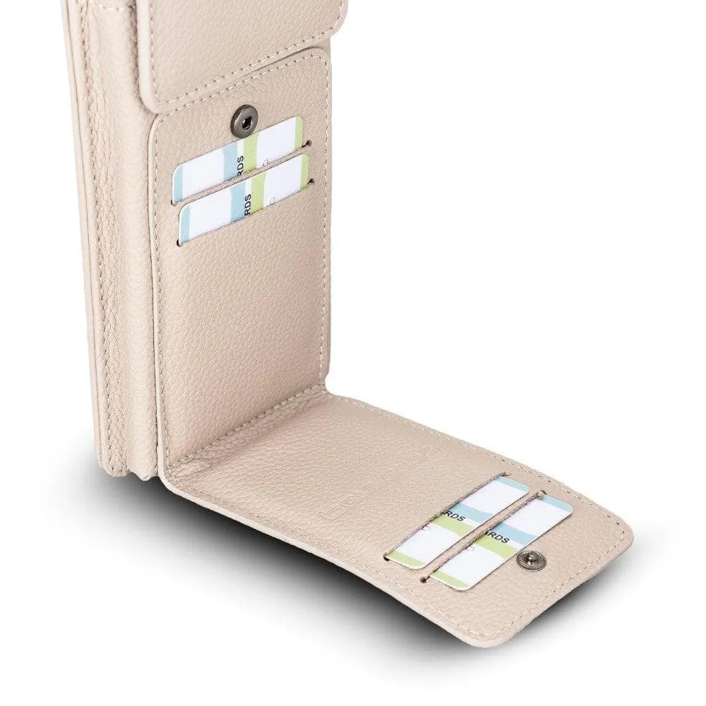 Genuine Leather Crossbody Phone Bag, Personalization Cellphone Purse, iPhone Card Holder Wallet, Best Leather Cross Body Phone Pouch