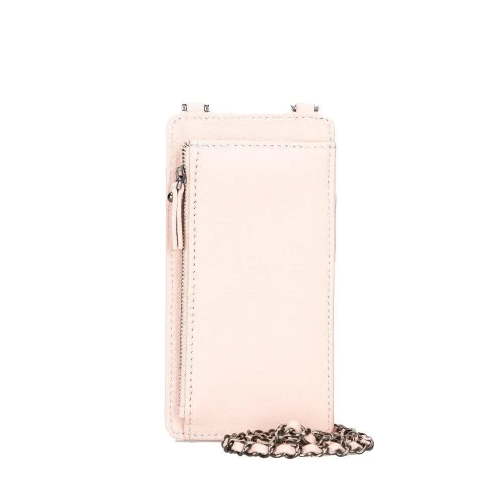 Genuine Leather Crossbody Phone Bag, Personalization Cellphone Purse, iPhone Card Holder Wallet, Best Leather Cross Body Phone Pouch
