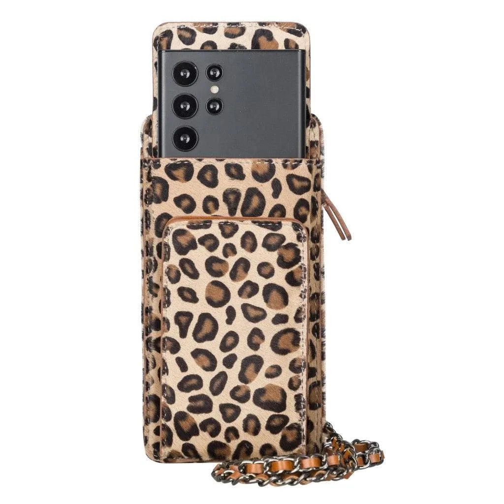 Genuine Leather Crossbody Phone Bag, Personalization Cellphone Purse, iPhone Card Holder Wallet, Best Leather Cross Body Phone Pouch