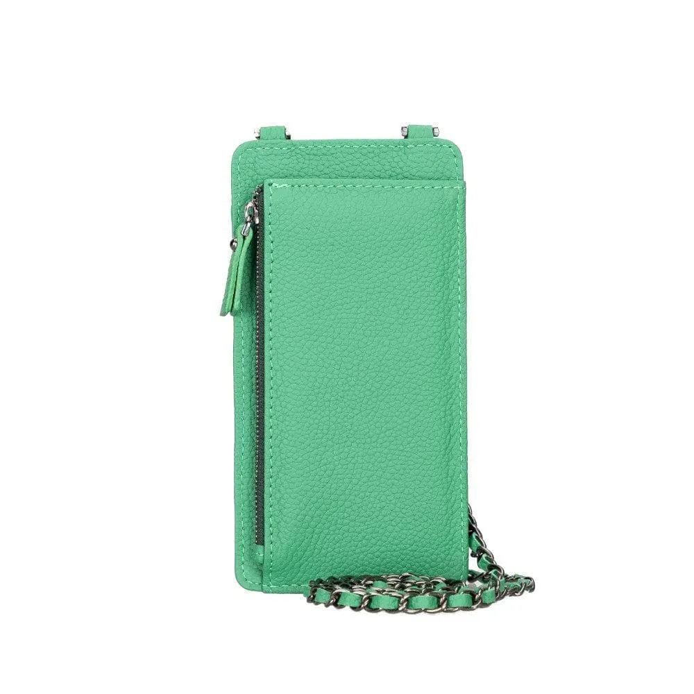 Genuine Leather Crossbody Phone Bag, Personalization Cellphone Purse, iPhone Card Holder Wallet, Best Leather Cross Body Phone Pouch