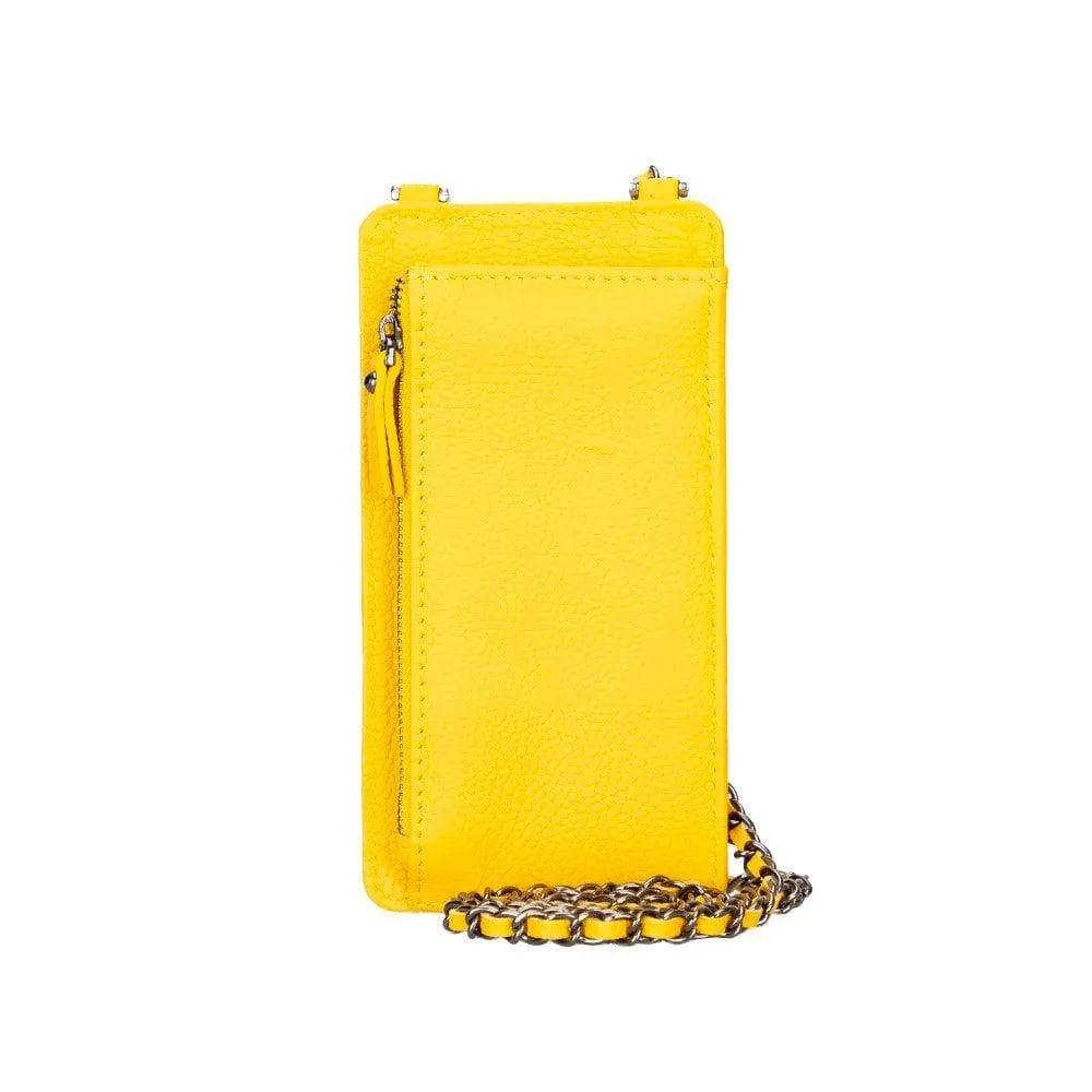 Genuine Leather Crossbody Phone Bag, Personalization Cellphone Purse, iPhone Card Holder Wallet, Best Leather Cross Body Phone Pouch
