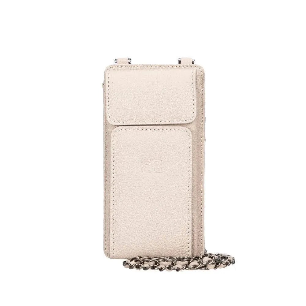 Genuine Leather Crossbody Phone Bag, Personalization Cellphone Purse, iPhone Card Holder Wallet, Best Leather Cross Body Phone Pouch