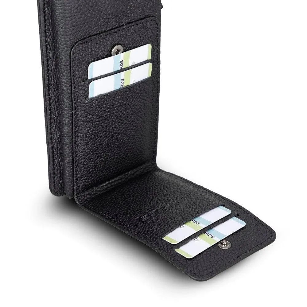 Genuine Leather Crossbody Phone Bag, Personalization Cellphone Purse, iPhone Card Holder Wallet, Best Leather Cross Body Phone Pouch