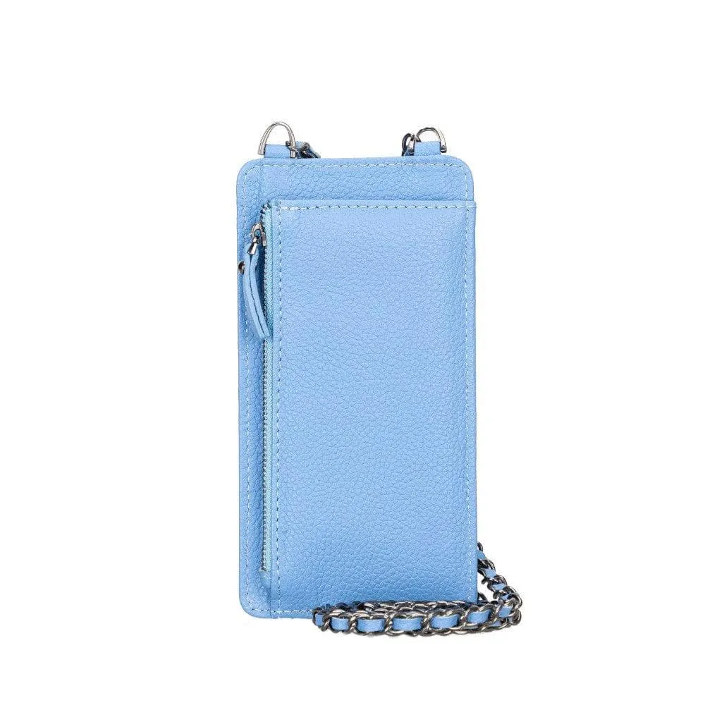 Genuine Leather Crossbody Phone Bag, Personalization Cellphone Purse, iPhone Card Holder Wallet, Best Leather Cross Body Phone Pouch