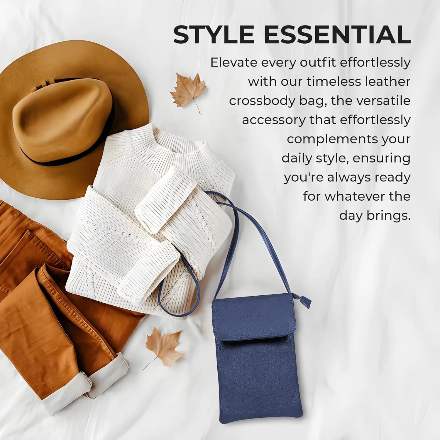 Genuine Leather Small Crossbody Phone Purse for women  Lightweight, Stylish,Durable and Spacious with Adjustable Strap